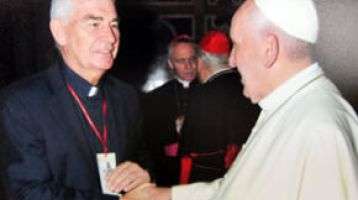 Pope Francis with Columban Fr. Shay Cullen
