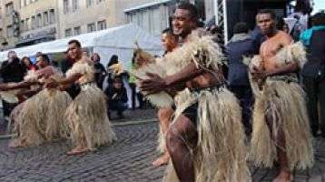 Fijian dancers at the opening of COP23 conference