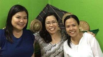 Reina Mosqueda (center) with fellow Lay Missionaries Sherryl Lou Capili (left) and Joan Yap (right) in Taiwan in 2014.