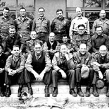 Columban Fr. Brian Geraghty with soldiers at a retreat in Korea 