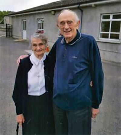 Sr. Brid and her brother, Columban Fr. Paul Kenny, in 2021