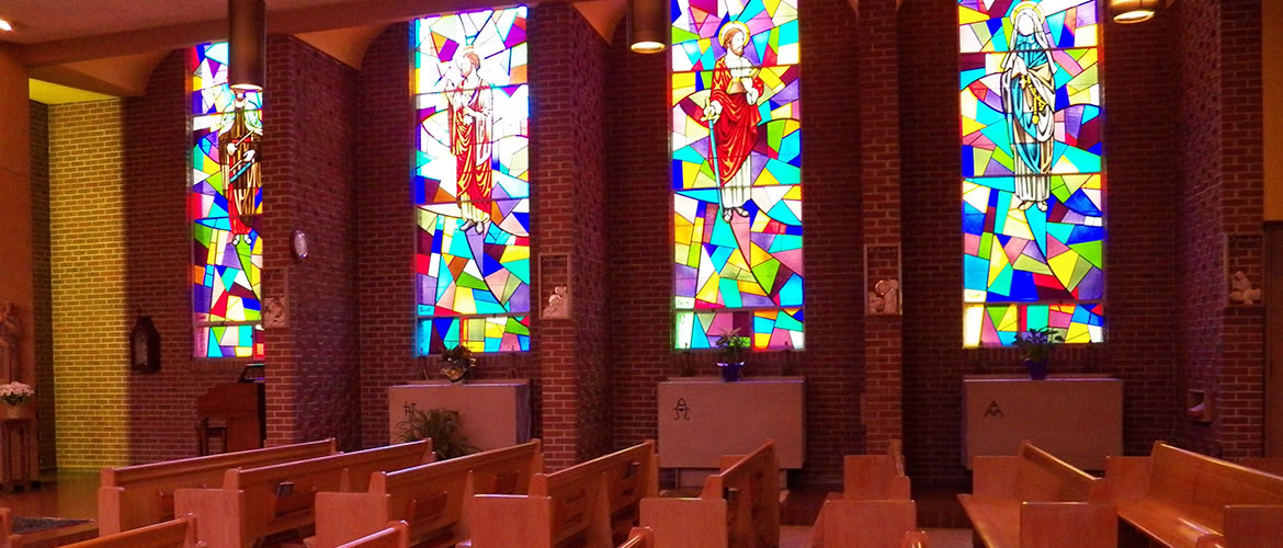 North stained glass windows