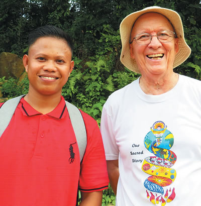Jemuel with Columban Fr. Vincent Busch