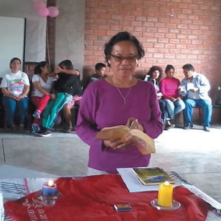 Irma with friends in Peru