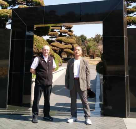 Fr. John and Pelagio at the UN Memorial Cemetery in Busan