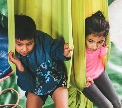Children at play during the program