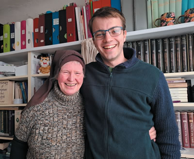 Adam with Poor Clare Sister Seraphim, the Hermit of Holywell