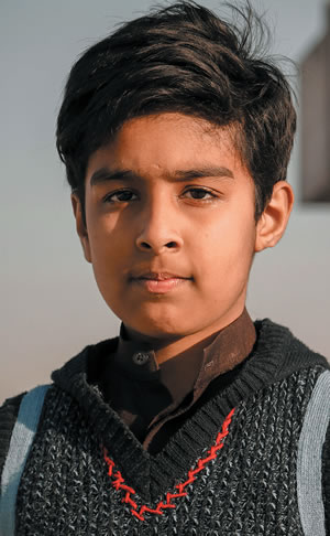 Young boy student