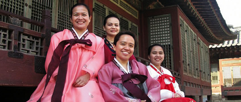 Arlene with other lay missionaries in Korea