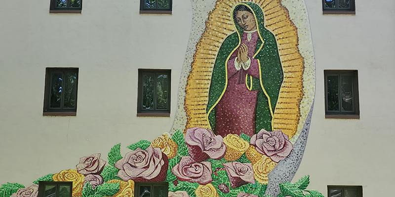 Our Lady of Guadalupe mural at St. Columbans, Nebraska