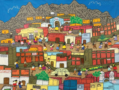 painting of Lima Ermitano settlement