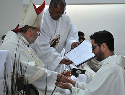 Columban Fr. Rafael Ramirez, during ordination.