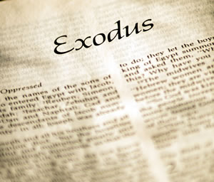 The title page of Exodus from the bible