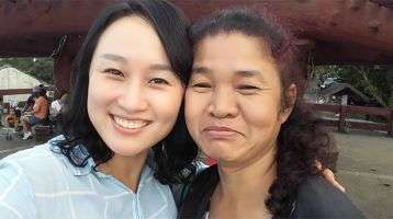 Columban Lay Missionary Hyein Noh "Anna"  (left) and Joy 