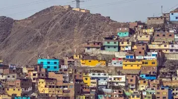 Shanty town in Lima, Peru