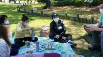 Fr. Borquez with study group