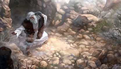 Elijah at the entrance to the cave