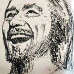 The Laughing Christ drawing