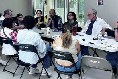 Volunteers gather for planning