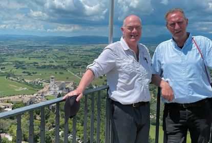 Fr. John Boles and friend, Dave in Assisi