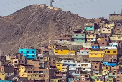 Shanty town in Lima, Peru