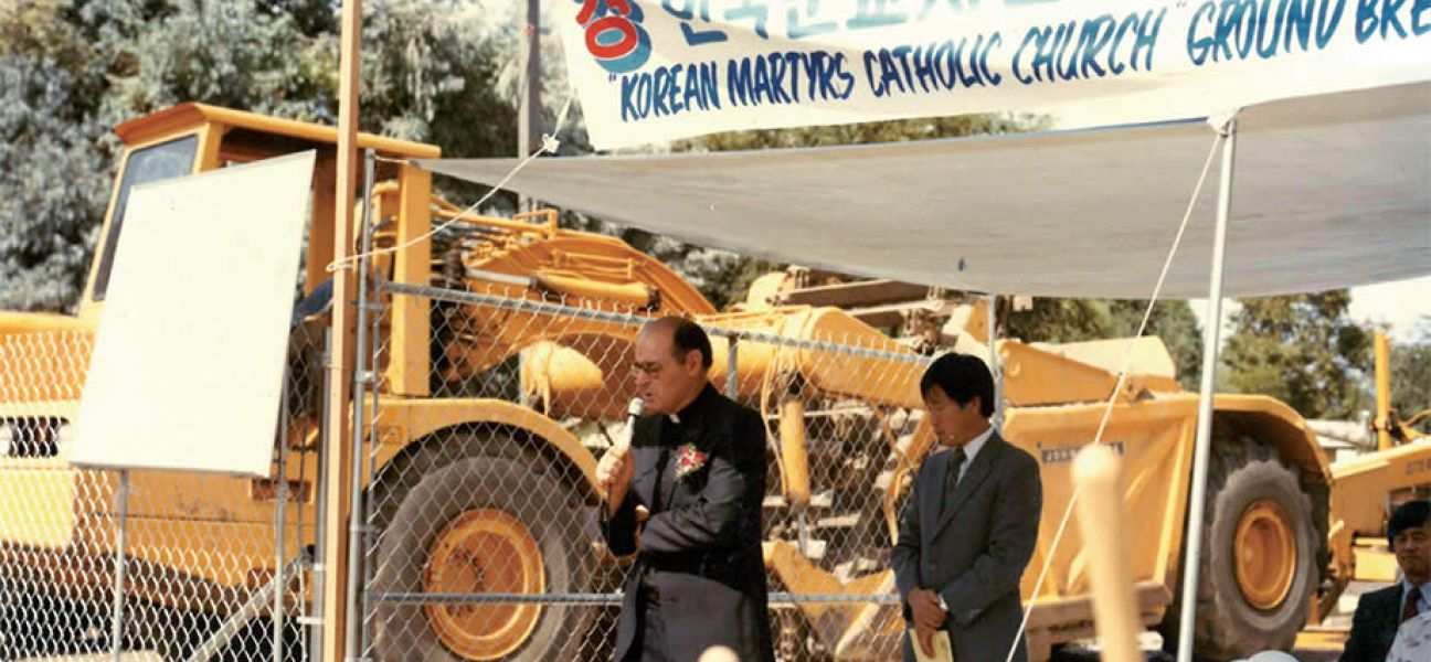 Groundbreaking at Korean Martyrs Catholic Church