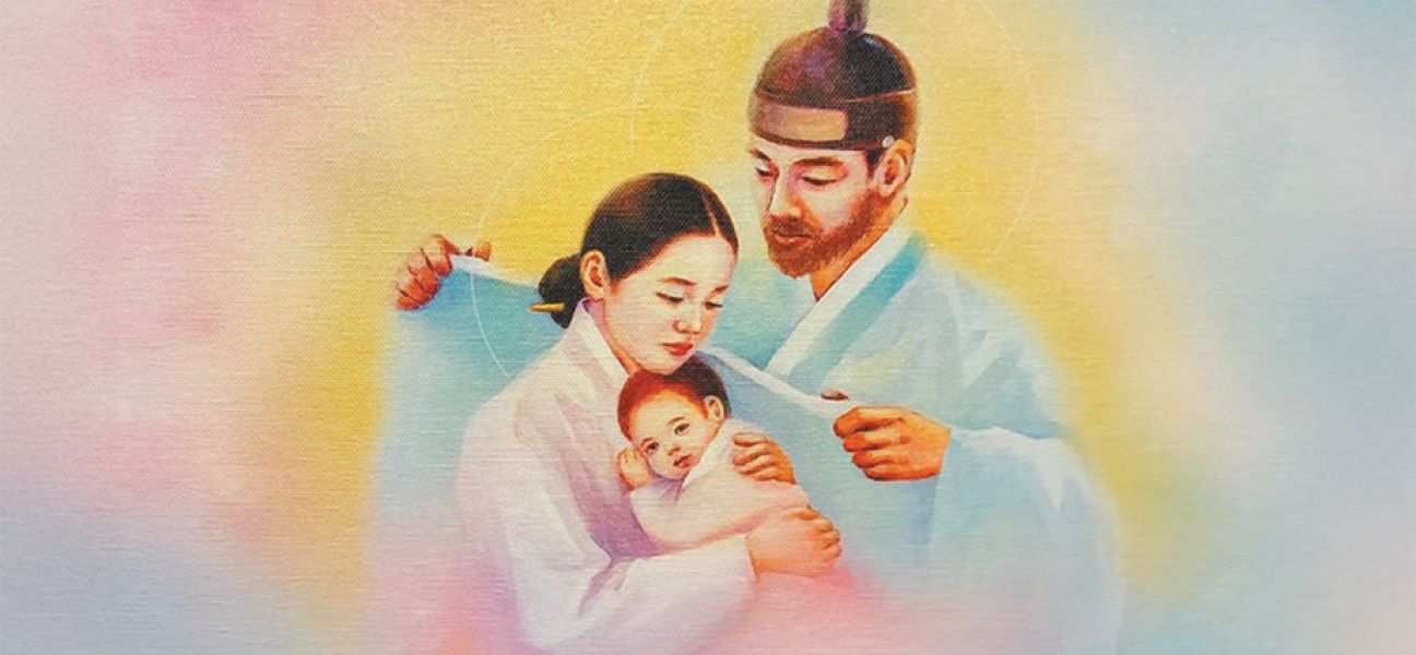 The Holy Family in Traditional Korean Dress