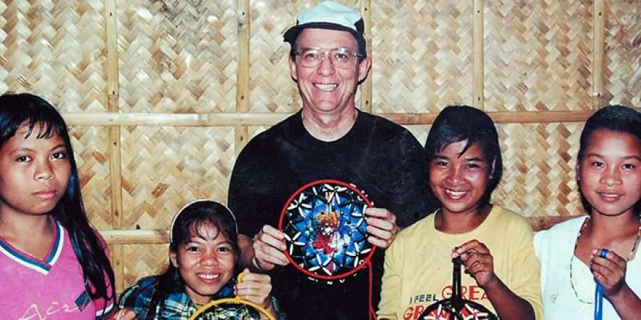 The "original" crafters and Fr. Vinnie in 2001