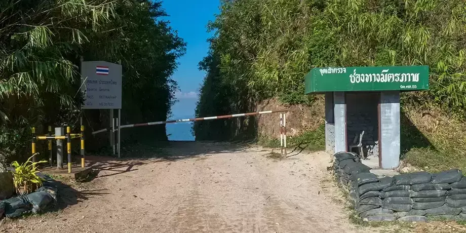 Friendship border gate between Thailand and Myanmar.