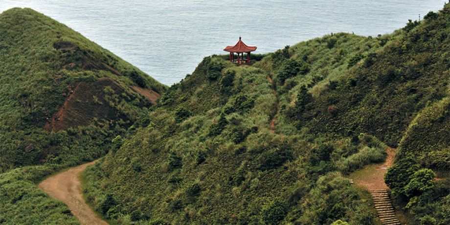 Taiwanese structure on a green hillside
