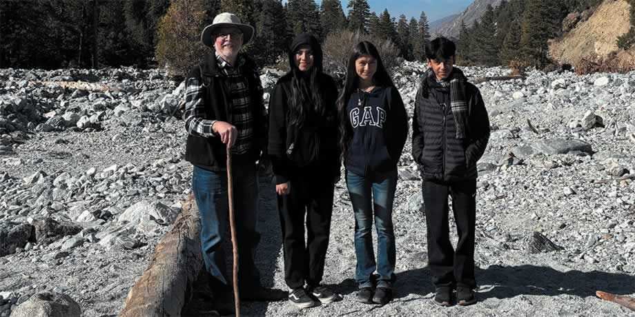 Fr. Al and youth from the parish