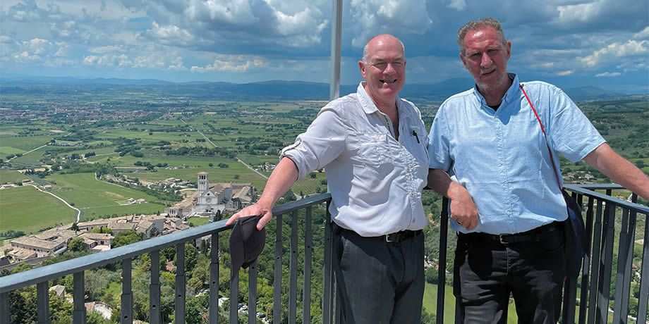 Fr. John Boles and friend, Dave in Assisi