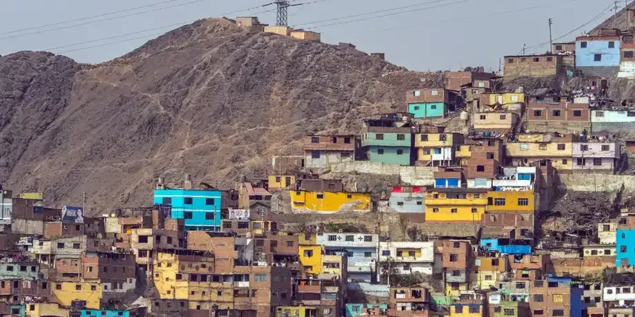 Shanty town in Lima, Peru