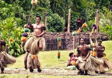 Fiji dancers perform Meke Dance