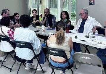 Volunteers gather for planning