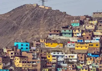 Shanty town in Lima, Peru
